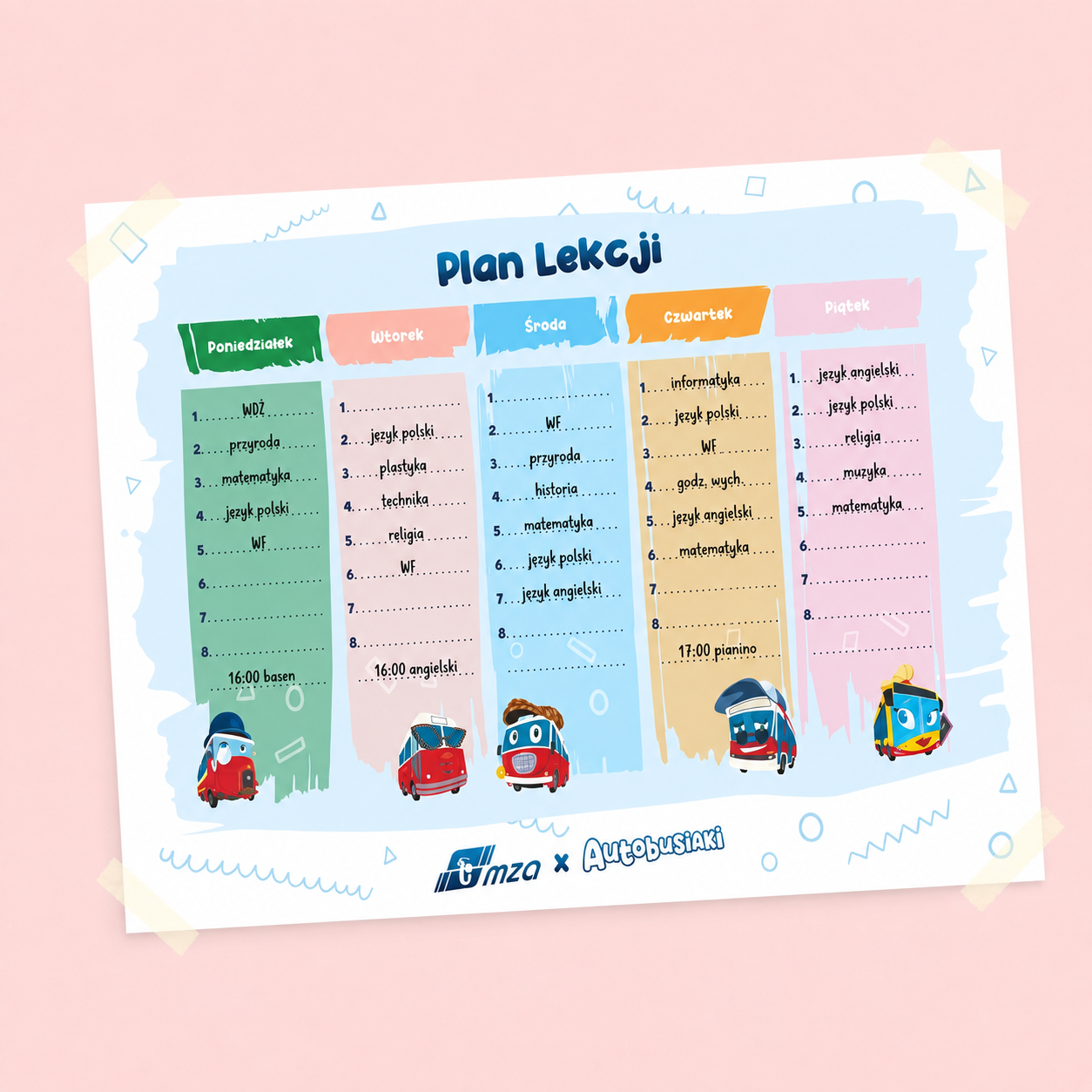 Autobusiakowy plan lekcji